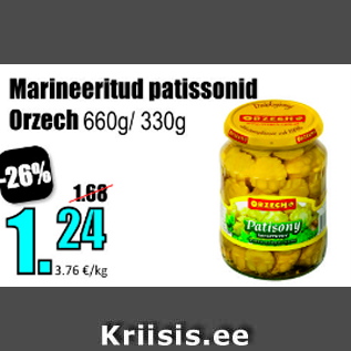 Allahindlus - Marineeritud patissonid Orzech