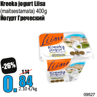 Allahindlus - Kreeka jogurt Liisu (maitsestamata) 400g