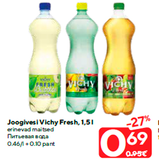 Allahindlus - Joogivesi Vichy Fresh, 1,5 l