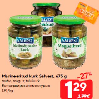 Allahindlus - Marineeritud kurk Salvest, 675 g