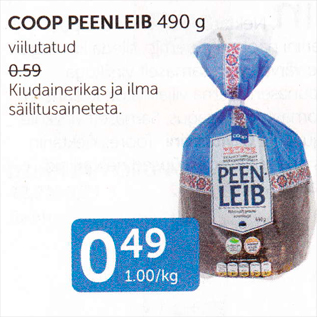 Allahindlus - COOP PEENLEIB 490 G