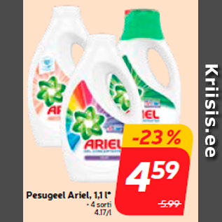 Allahindlus - Pesugeel Ariel, 1,1 l*