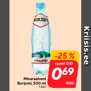 Allahindlus - Mineraalvesi Borjomi, 500 ml