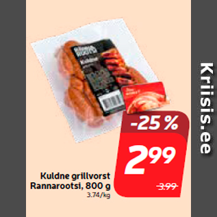 Allahindlus - Kuldne grillvorst Rannarootsi, 800 g