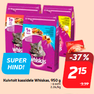 Allahindlus - Kuivtoit kassidele Whiskas, 950 g