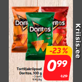 Скидка - Чипсы Тортилла Doritos, 100 г