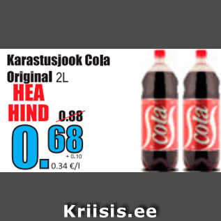 Allahindlus - Karastusjook Cola Original 2 L