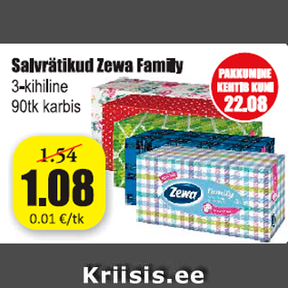 Allahindlus - Salvrätikud Zewa Family