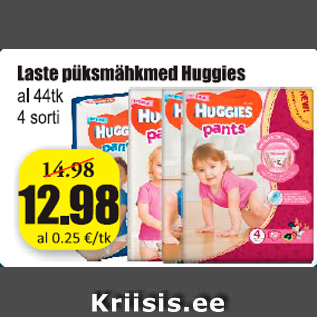 Allahindlus - Laste püksmähkmed Huggies