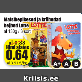 Allahindlus - Maisikepikesed ja krõbedad helbed Lotte