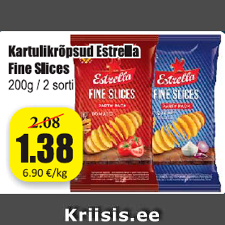 Allahindlus - Kartulikrõpsud Estrella Fine Slices