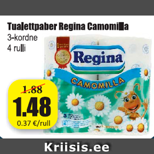 Скидка - Туалетная бумага Regina Camomilla
