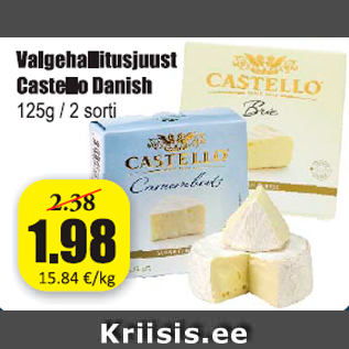 Allahindlus - Valgehallitusjuust Castello Danish