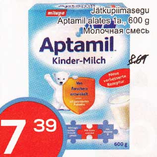 Allahindlus - Jätkupiimasegu Aptamil alates 1a, 600 g