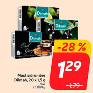Allahindlus - Must sidrunitee Dilmah, 20 x 1,5 g