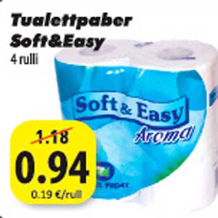 Allahindlus - Tualettpaber Soft&Easy 4 rulli