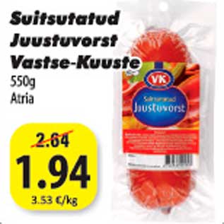 Allahindlus - Suitsuvorst Juustuvorst Vastse-Kuuste