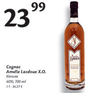 Allahindlus - Cognac Amelie Lasdoux X.O.