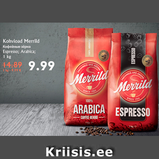 Allahindlus - Kohvioad Merrilld