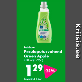 Allahindlus - Rainbow Pesuloputusvahend Green Apple, 750 ml