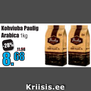 Allahindlus - Kohviuba Paulig Arabica 1kg