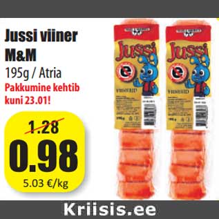 Скидка - Сосиски Jussi