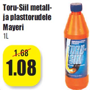 Allahindlus - Toru-Siil metallja plasttorudele Mayeri 1L