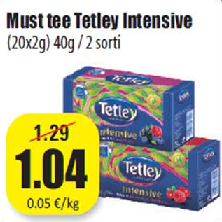 Скидка - Черный чай Tetley (20x2g) 40г / 2 сорта