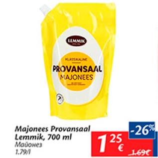 Allahindlus - Majonees Provansaal Lemmik, 700 ml