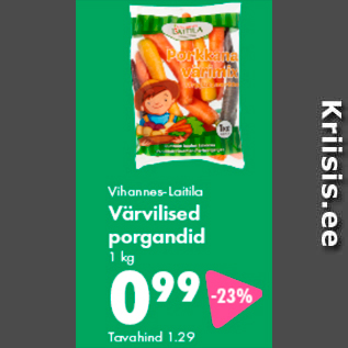 Allahindlus - Vihannes-Laitila Värvilised porgandid 1 kg