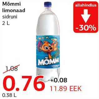 Allahindlus - Mõmmi limonaad sidruni 2 L