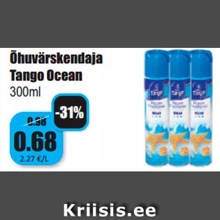 Allahindlus - Õhuvärskendaja Tango Ocean 300ml