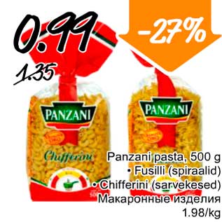 Allahindlus - Panzani pasta, 500 g