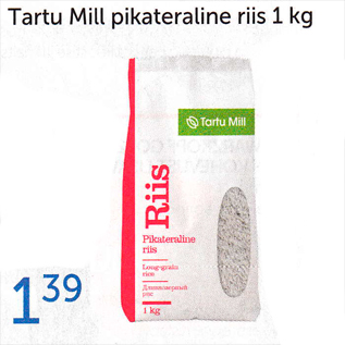Allahindlus - Tartu Mill pikateraline riis 1 kg