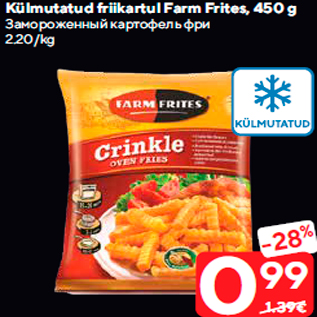 Скидка - Замороженный картофель фри