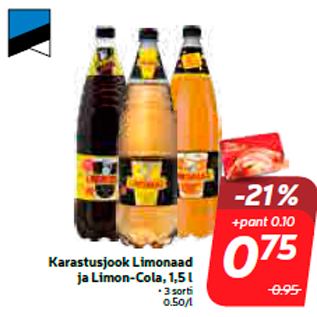 Allahindlus - Karastusjook Limonaad ja Limon-Cola, 1,5 l