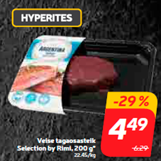 Скидка - Стейк из говядины Selection by Rimi, 200 г *