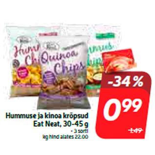 Allahindlus - Hummuse ja kinoa krõpsud Eat Neat, 30-45 g