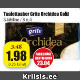 Скидка - Туалетная бумага Grite Orchidea Gold