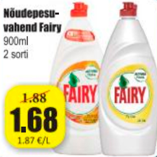 Скидка - Средство для мытья посуды Fairy