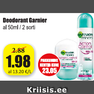 Allahindlus - Deodorant Garnier