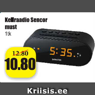 Allahindlus - Kellraadio Sencor must 1 tk