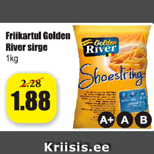 Скидка - Фри картофель Golden River 1 кг