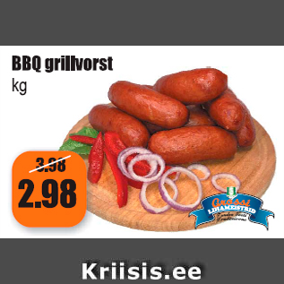 Allahindlus - BBQ grillvorst kg