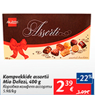 Allahindlus - Kompvekkide assortii Mio Delizzi, 400 g