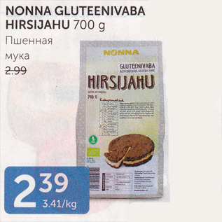 Allahindlus - NONNA GLUTEENIVABA HIRSIJAHU 700 G