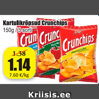 Скидка - Картофельные чипсы Crunchips