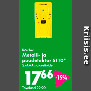 Allahindlus - Kärcher Metalli- ja puudetektor S110*