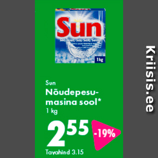 Allahindlus - Sun Nõudepesumasina sool* 1 kg