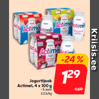 Allahindlus - Jogurtijook Actimel, 4 x 100 g